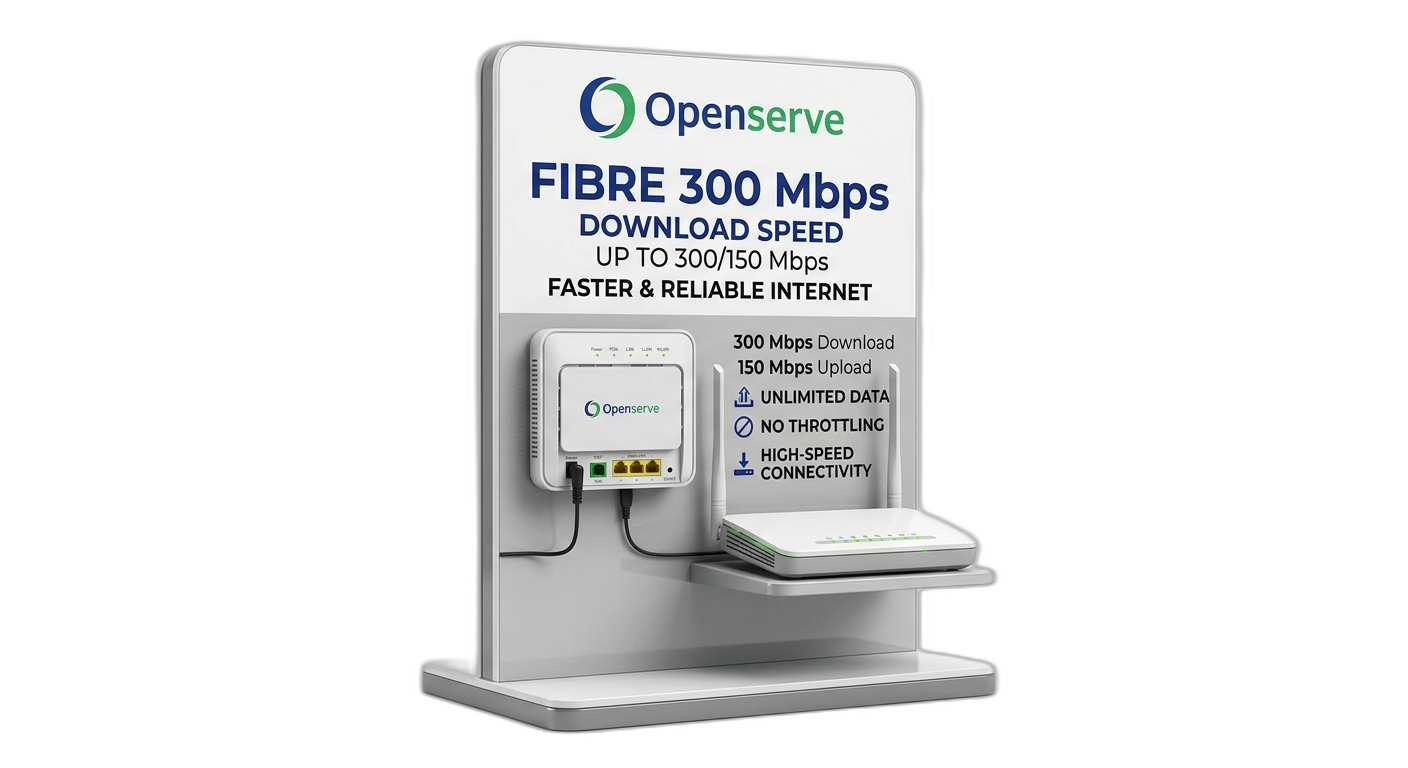 Openserve Fibre 300 Mbps Download (300/150)