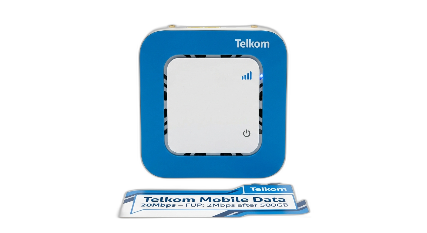 Telkom Mobile Data 20Mbps - FUP: 2Mbps after 500GB
