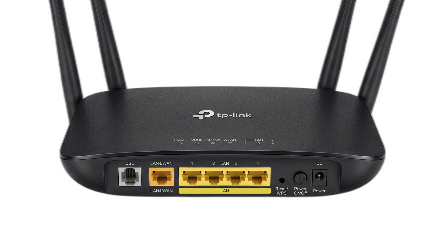 Fibre Router - 4 Port 300MBps Wireless DSL Router | TD-W9960